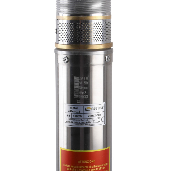 Насос свердловинний з підв. стійк. до піску OPTIMA 4SDm3/15 1.1 кВт 109м + пульт+кабель 60м NEW (000023193)