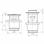 Донний клапан Globus Lux HG-041S-S- BR (Click-clack) Стального кольору (000023159)