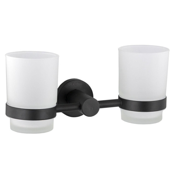 Стакан двойной Globus Lux BS8428 черный матовый SUS304 (000022213)
