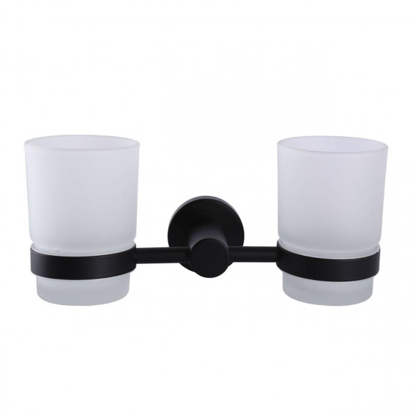 Стакан двойной Globus Lux BS8428 черный матовый SUS304 (000022213)