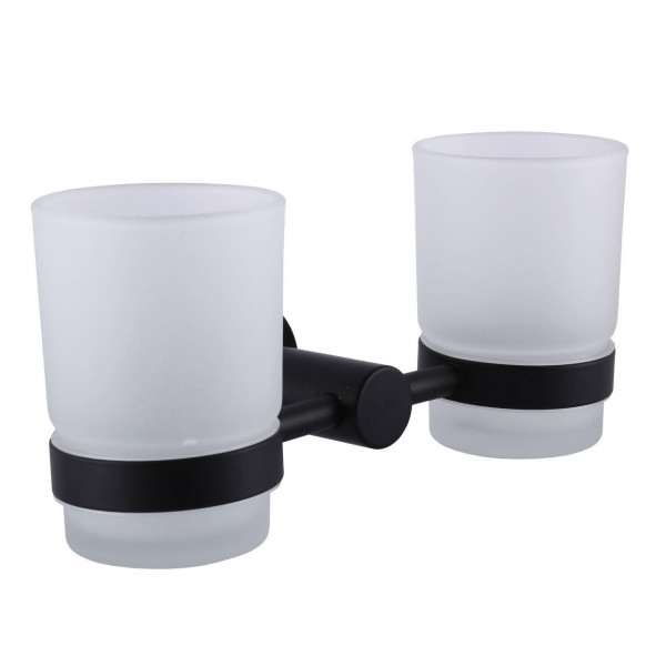 Стакан двойной Globus Lux BS8428 черный матовый SUS304 (000022213)