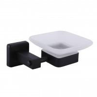 Мыльница одинарная Globus Lux BQ9408 черная матовая SUS304 (000022210)