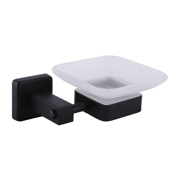 Мыльница одинарная Globus Lux BQ9408 черная матовая SUS304 (000022210)