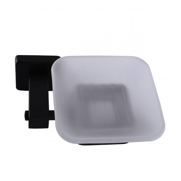 Мыльница одинарная Globus Lux BQ9408 черная матовая SUS304 (000022210)