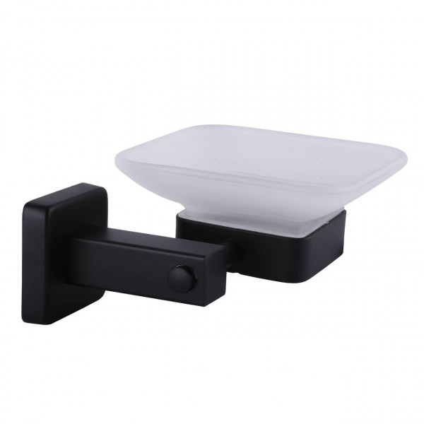 Мыльница одинарная Globus Lux BQ9408 черная матовая SUS304 (000022210)