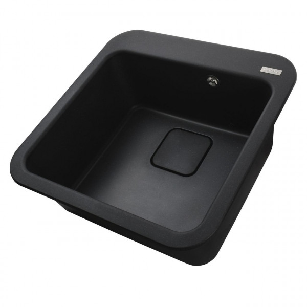 Гранитная мойка Globus Lux BARBORA черный металлик 510х510мм-А0001 (000007953)