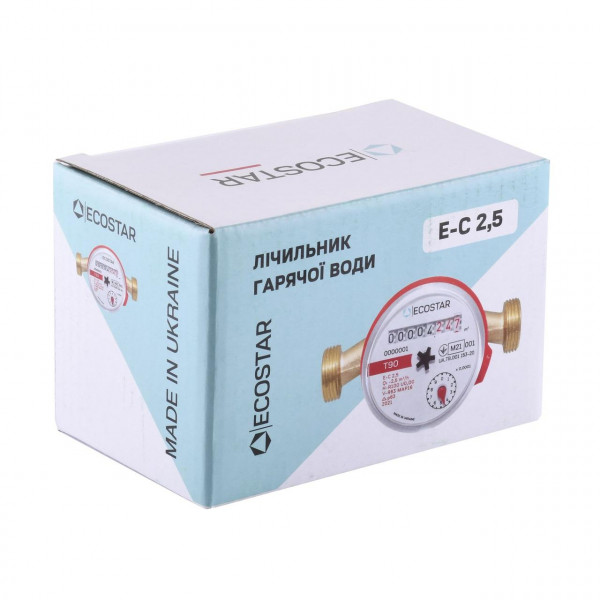 Счетчик горячей воды ECOSTAR DN15 1/2″ без штуцера L110 E-C 2,5 (000023021)