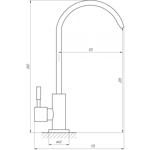 Кран для зворотнього осмосу Globus Lux ALPEN SBT1-55M-BB (000022219)