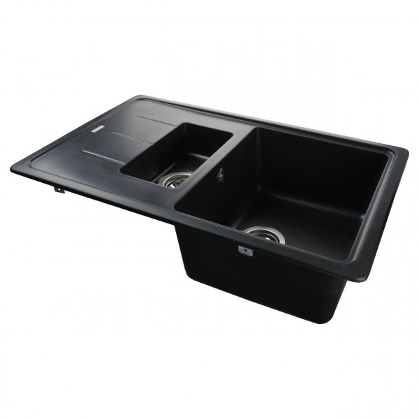 Гранитная мойка Globus Lux IZEO черный металiк 780x500мм-А0001 (000005956)