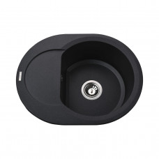 Гранитная мойка Globus Lux MORAINE черный металлик 600х470мм-А0001 (000022428)