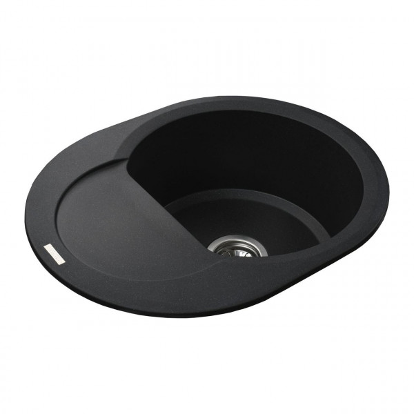 Гранитная мойка Globus Lux MORAINE черный металлик 600х470мм-А0001 (000022428)