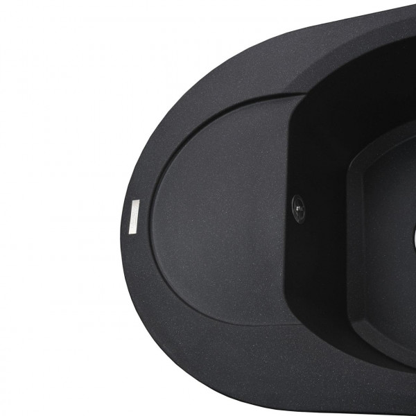 Гранитная мойка Globus Lux MORAINE черный металлик 600х470мм-А0001 (000022428)