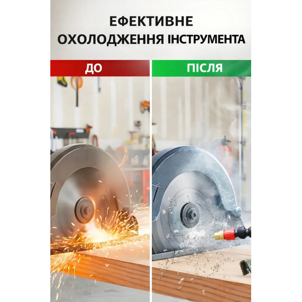 Насадка на УШМ (болгарку) для подачи воды и воздуха, охлаждение диска (254630202)