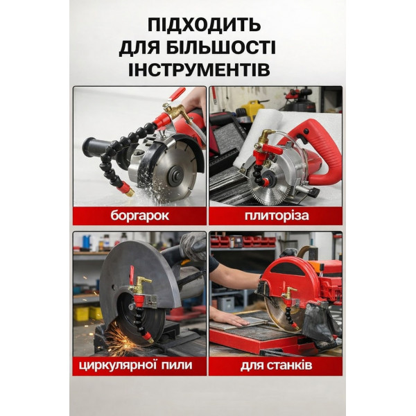 Насадка на УШМ (болгарку) для подачи воды и воздуха, охлаждение диска (254630202)