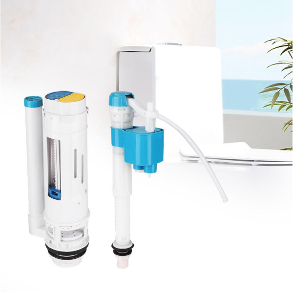 Комплект в сборе к бачку унитаза,сливной клапан,клапан заполнения, низ (00287646)