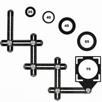 Шаблометр,шаблон для плитки,локатор для плитки,лінійка шабломер,шаблон для розмітки плитки (20015294) (98745586)