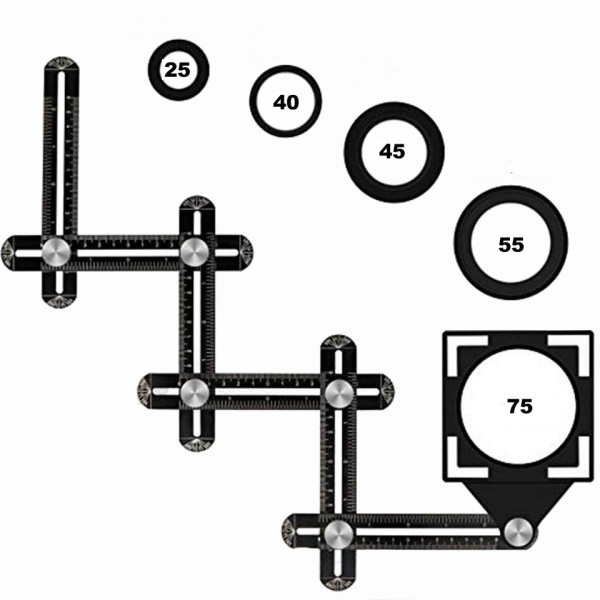 Шаблометр,шаблон для плитки,локатор для плитки,лінійка шабломер,шаблон для розмітки плитки (20015294) (98745586)
