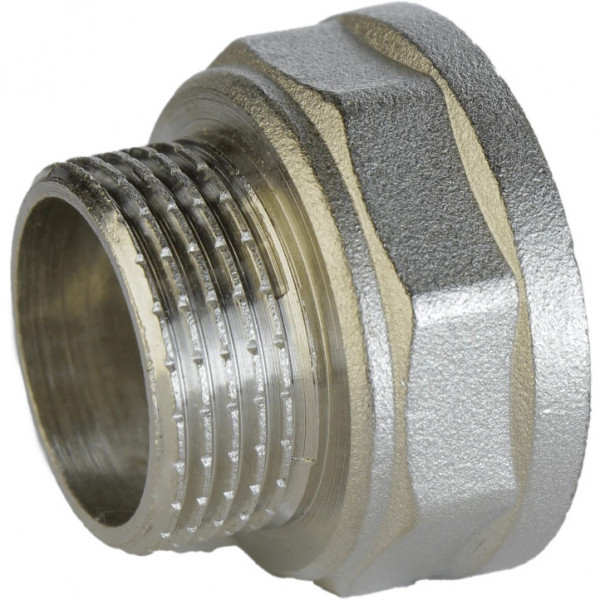 Перехідник редукційний нікельований 1 1/2″ВР х 1″ЗР штампований А0606А(нк) VA (000024892)