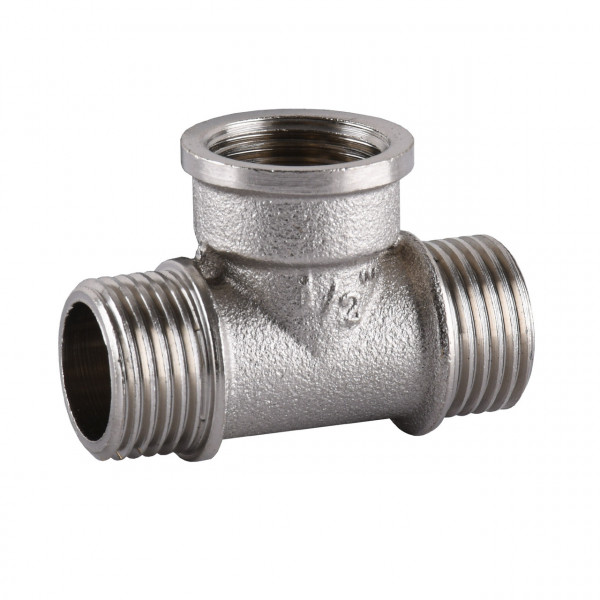 Трійник нікельований 1/2″ЗР х 1/2″ВР х 1/2″ЗР штампований А0215А(нк) VA (000024895)