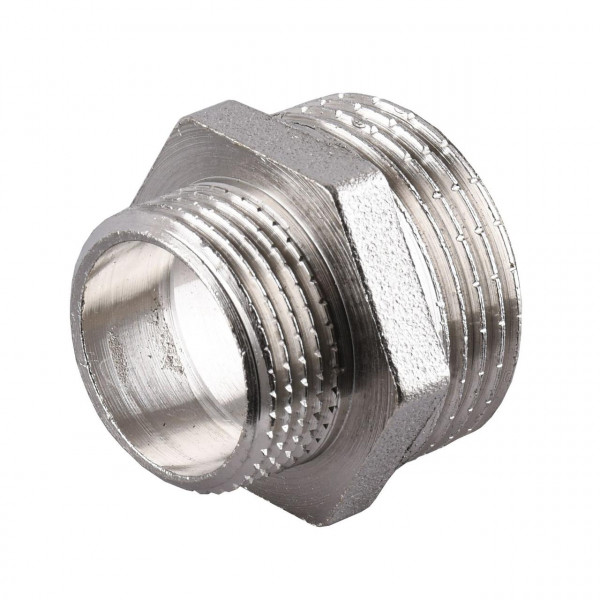 Ніпель редукційний нікельований 1 1/4″ЗР х 1″ЗР штампований А0594А(нк) VA (000024916)