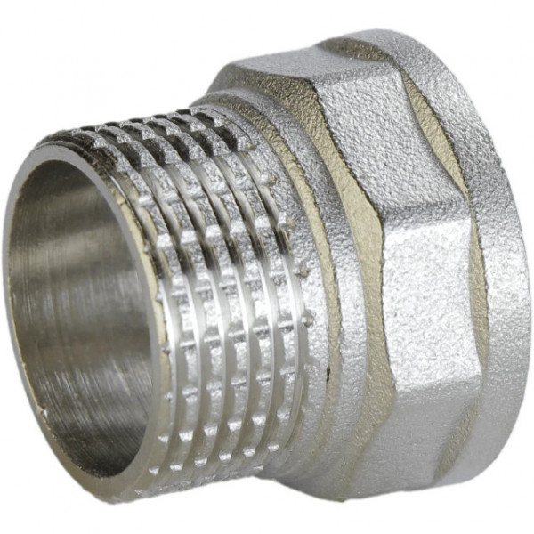 Перехідник нікельований 1/2″ВР х 1/2″ЗР штампований А0601А(нк) VA (000024917)