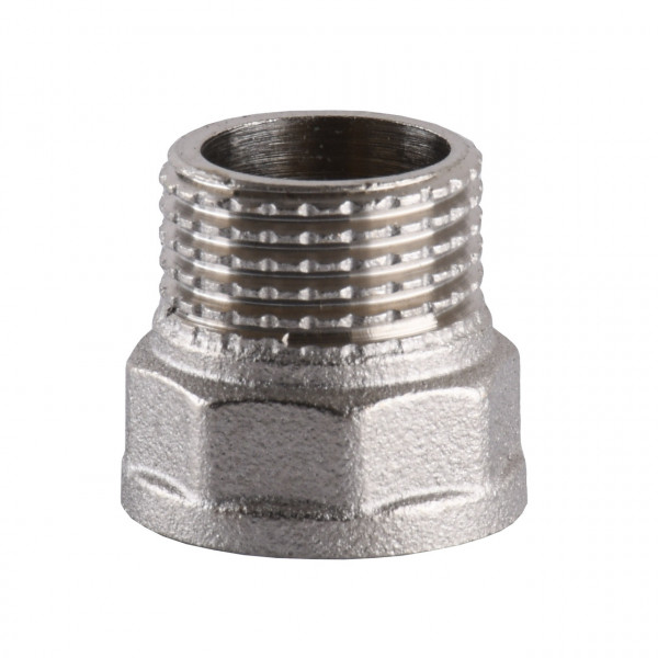Перехідник нікельований 1/2″ВР х 1/2″ЗР штампований А0601А(нк) VA (000024917)