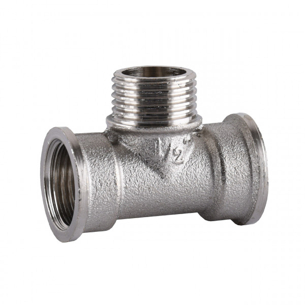 Трійник нікельований 1/2″ВР х 1/2″ЗР х 1/2″ВР штампований А0211А(нк) VA (000024920)