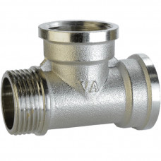 Трійник нікельований 1/2″ВР х 1/2″ВР х 1/2″ЗР штампований А0213А(нк) VA (000024975)