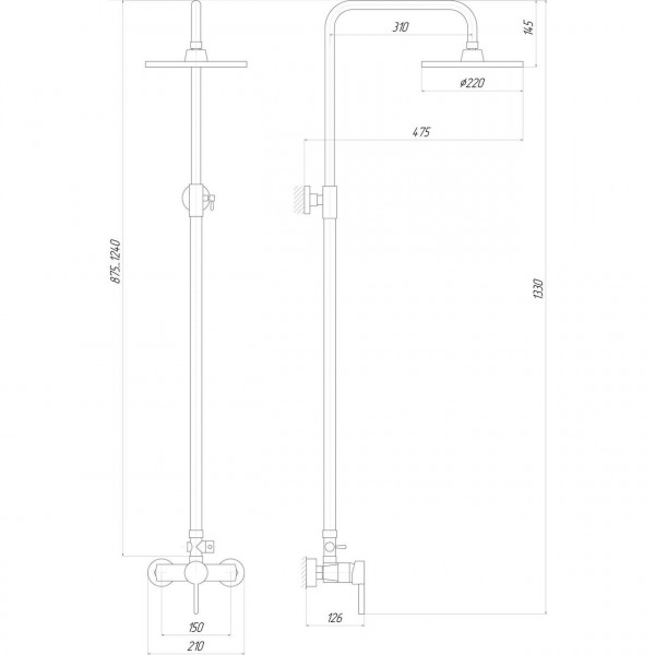Душова система Globus Lux LAZER DS-007A (000014990)