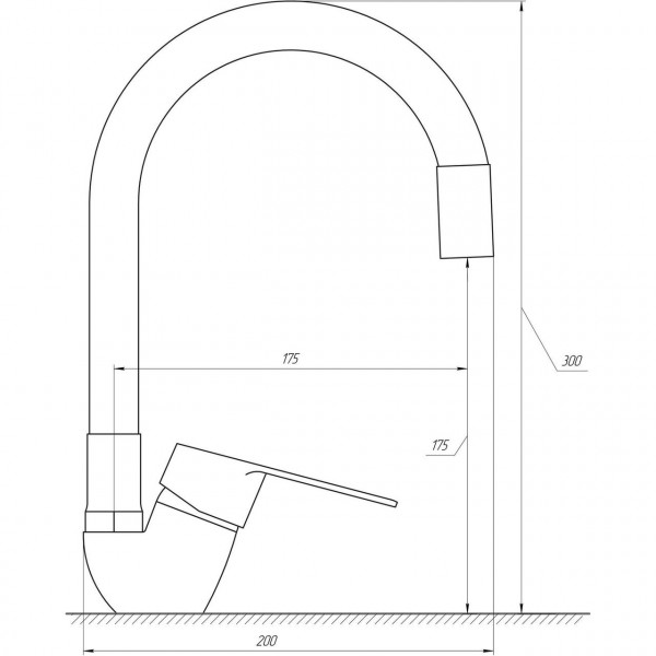 Змішувач для кухні DOMINO BLITZ DBC-203SLR-Black (000018384)
