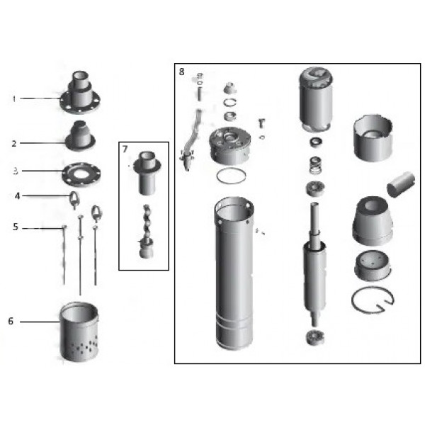 Насос свердловинний шнековий VOLKS pumpe 4QGD1,2-100-0,75кВт 4 дюйми +кабель 15м (000010725)