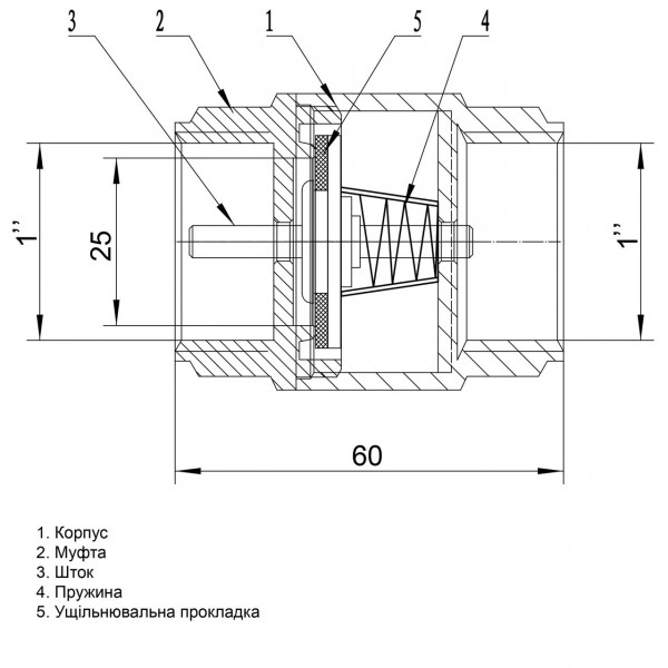 Клапан зворотного ходу води Q PROFESSIONAL 1″ QP100 (000014113)
