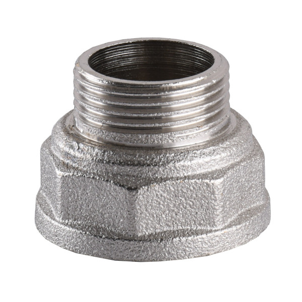 Перехідник редукційний нікельований 1 1/2″ВР х 1 1/4″ЗР штампований А0618А(нк) VA (000025103)