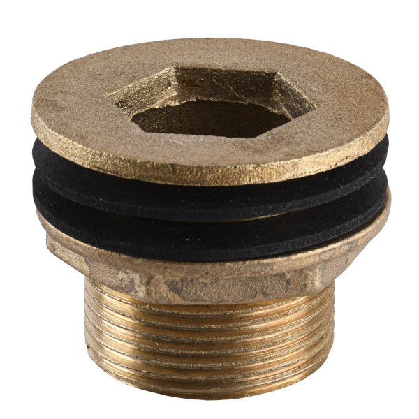 Врезка в бак Ø40 латунная 1 1/4″НР литейная 1714Б (000025016)