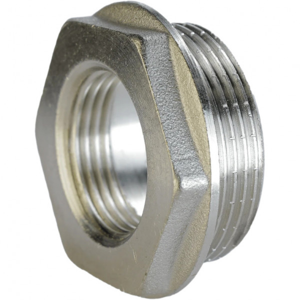 Футорка нікельована 1 1/2″ЗР х 1″ВР штампована А0714А(нк) VA (000025111)