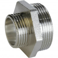 Ниппель редукционный никелированный 1 1/4″НР х 3/4″НР штампованный А0593А(нк) VA (000025098)