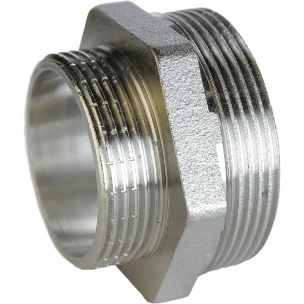 Ніпель редукційний нікельований 1 1/2″ЗР х 1 1/4″ЗР штампований А0522А(нк) VA (000025095)