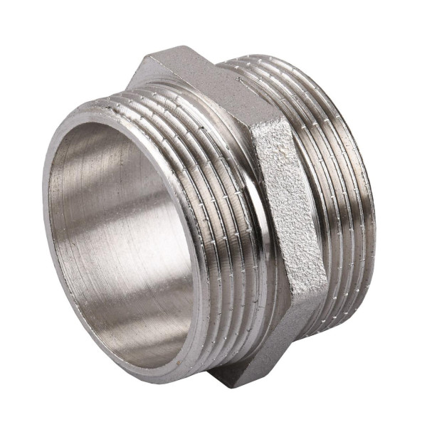 Ніпель нікельований 1 1/2″ЗР х 1 1/2″ЗР штампований А0535А(нк) VA (000025094)