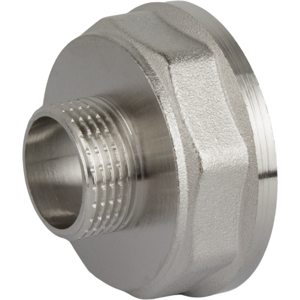 Перехідник редукційний нікельований 1 1/2″ВР х 3/4″ЗР штампований А0604А(нк) VA (000025104)