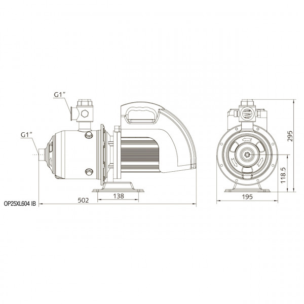 Насосная станция Optima PRIME OP25XL604 IB с интеллектуальным частотным преобразователем + бак 5л (000025059)