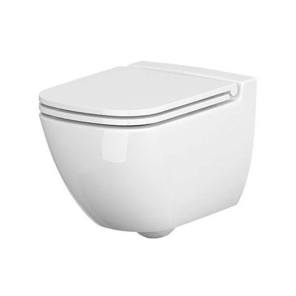 CET 741 Унитаз подвесной Cersanit CASPIA CLEAN ON с сиденьем слим дюропл. лифт легкосъемное (000016151)