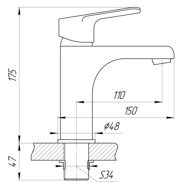 Смеситель для умывальника DOMINO BILBAO DBB-401 (000024618)