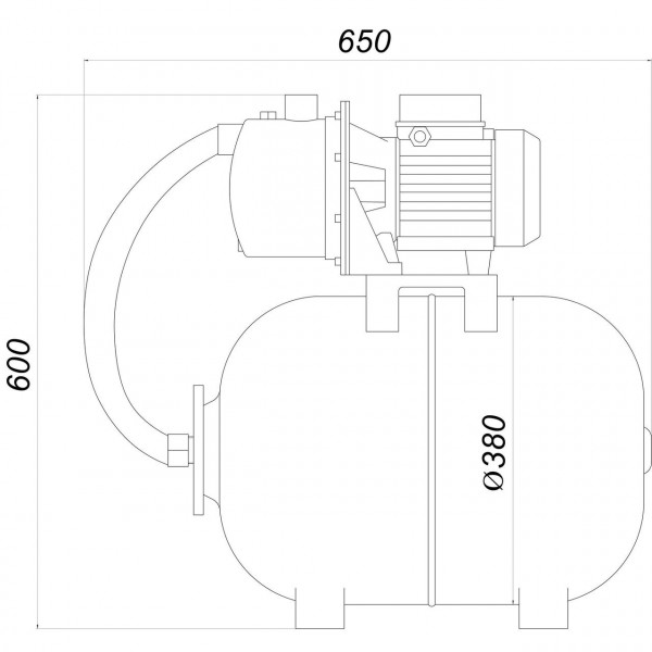 Насосна станція TRX-4 PL ss- 50л нерж. (Насос M-97-N PL нерж. 0,55кВт) (000022271)