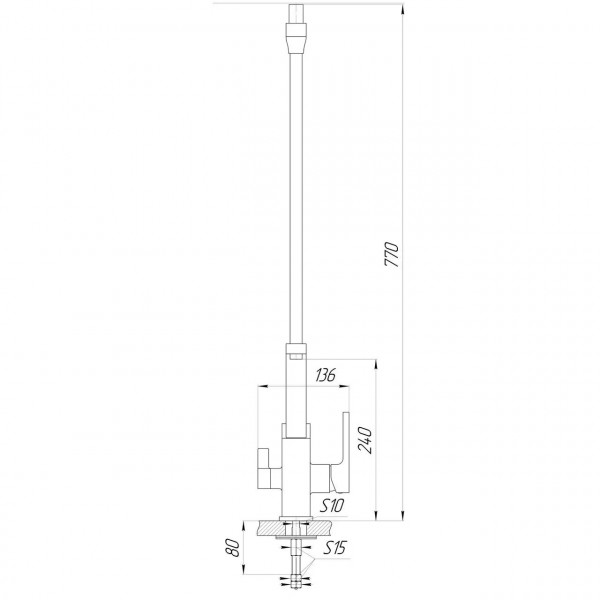 Змішувач для кухні під осмос Globus Lux LAZER GLLR-0900-00-01 (000024675)