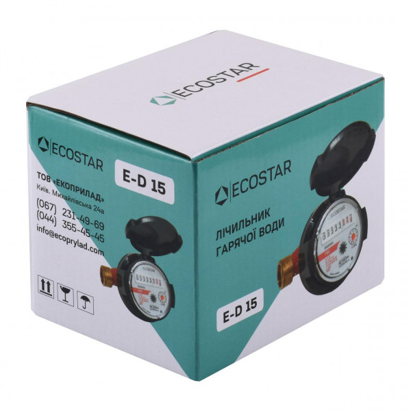 Счетчик горячей воды ECOSTAR DN15 1/2″ E-D R160 (000022844)