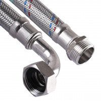 Шланг антивібраційний кутовий LG27 1″ ЗВ 0,8м. HS3002 (000001564)