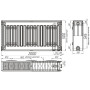 Радиатор стальной панельный OPTIMUM 22 низ/справа 500х2000 (без INNER) (000022037)