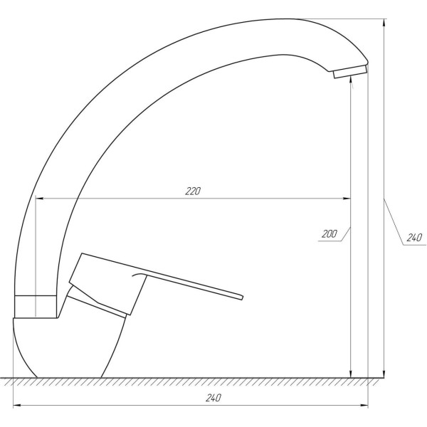 Змішувач для кухні DOMINO BLITZ DBC-103S-WH (000018382)