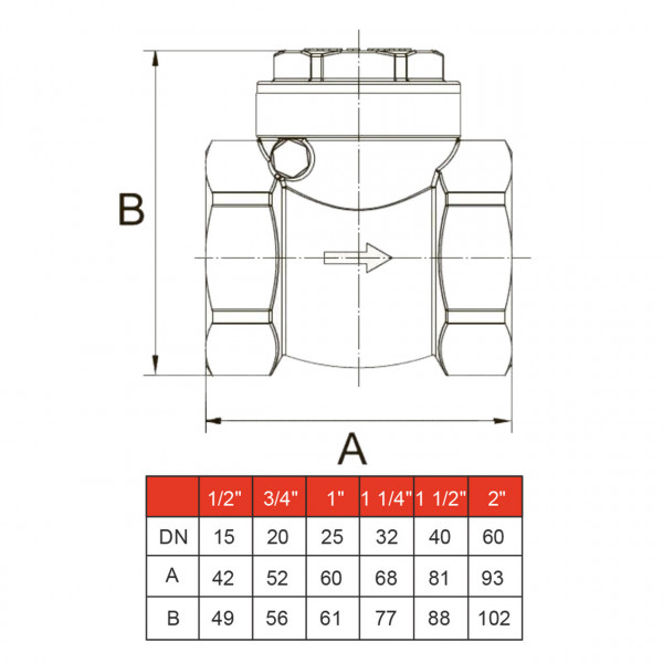 Клапан обратного хода воды SOLOMON 1″ хлопушка 130 (000005981)