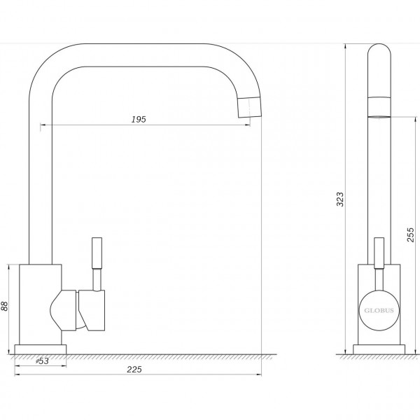 Смеситель для кухни EcoMIX ALPEN AISI-203L-WH (000024958)
